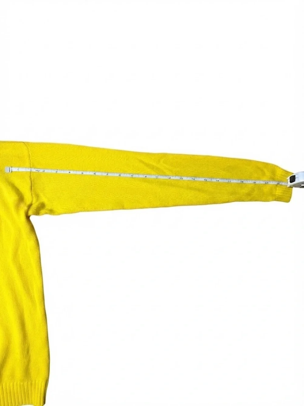 Hollister Women's Bright Yellow V-Neck Sweater